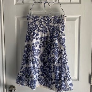 tropical halter dress